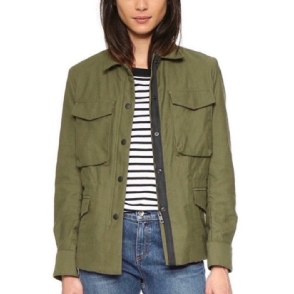 🍒Rag & Bone Cotton Jacket - Field Army - True Green - Size Small Shopbop - NWT